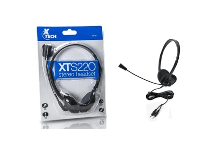 AUDIFONO Y MICROFONO XTECH XTS-220 BLACK DIADEMA