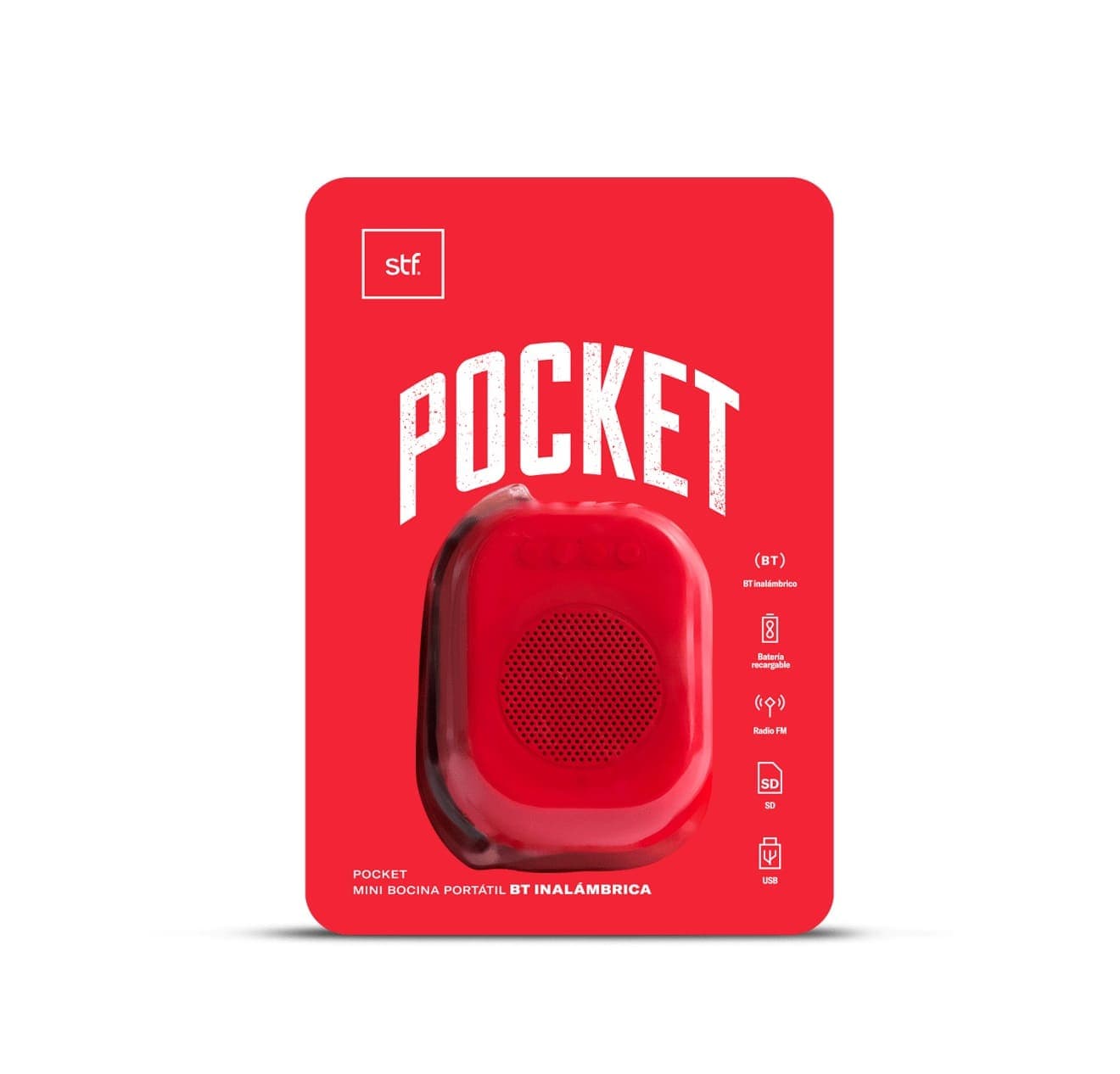 BOCINA POCKET INALAMBRICA ST-S86775-RED PORTATIL