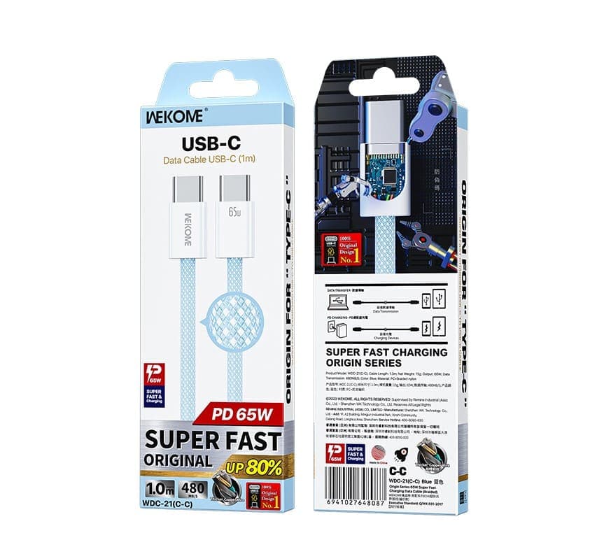 CABLE TIPO-C A TIPO-C WEKOME WDC-21(C-C)