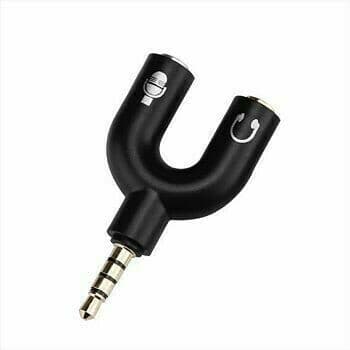 ADAPTADOR AUDIO Y MICROFONO 3.5 2 HEMBRA A 1 MACHO